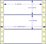 4" X 1 7/16" Pin Feed Labels (EDP)